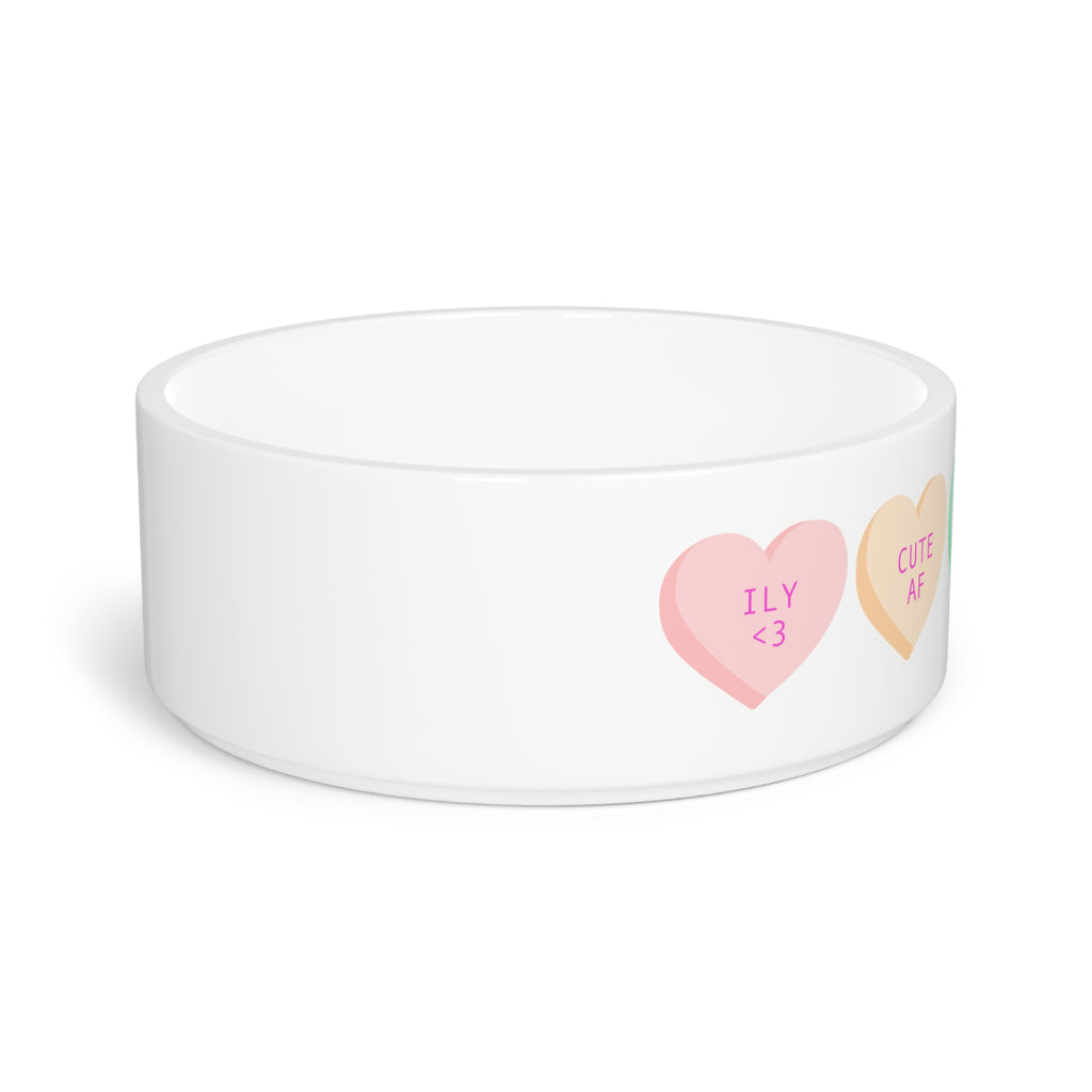 Cute Heart Pet Bowl - Love-themed Dog Dish, Valentine's Gift for Pets, Colorful Pet Feeder, Adorable Cat Bowl, Heart Pattern Pet Dish