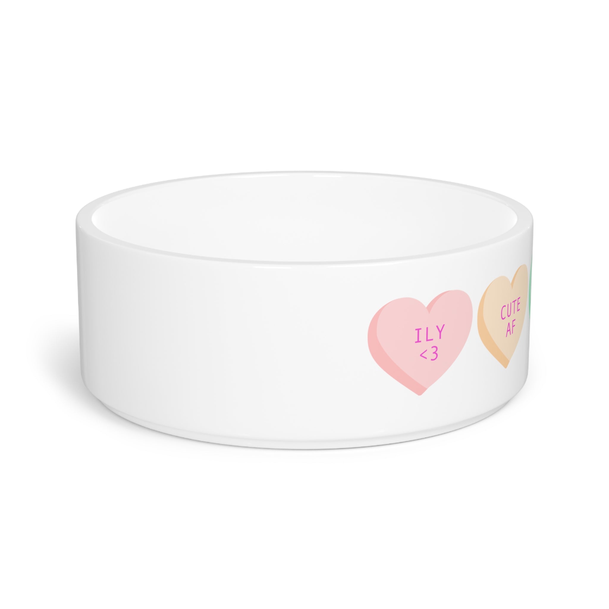 Cute Heart Pet Bowl - Love-themed Dog Dish, Valentine's Gift for Pets, Colorful Pet Feeder, Adorable Cat Bowl, Heart Pattern Pet Dish