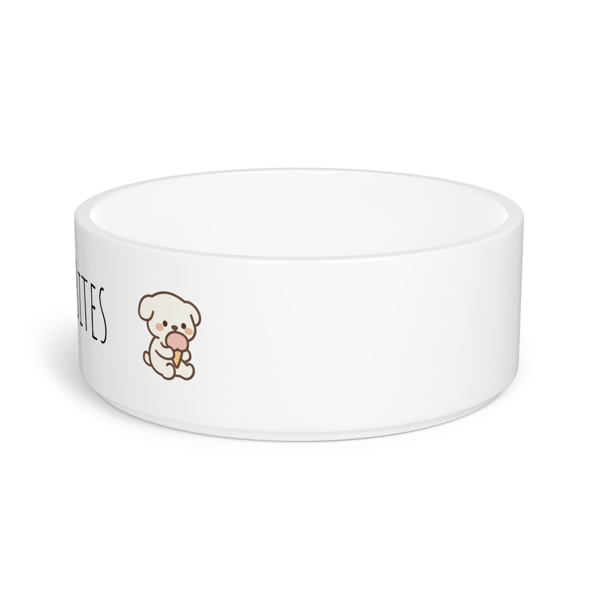 Cute Pet Bowl with "Boujee Bites" Design, Dog Bowl for Small Pets, Personalized Dog Dish, Pet Feeding Bowls, Animal Lover Gift