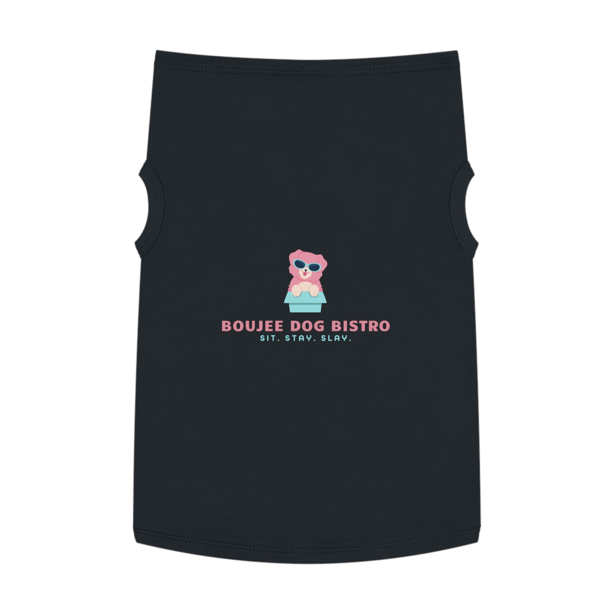 Trendy Pet Tank Top - Boujee Dog Bistro Design, Perfect for Dog Lovers, Stylish Pet Apparel, Funny Dog Gifts, Comfortable Wear for Pets