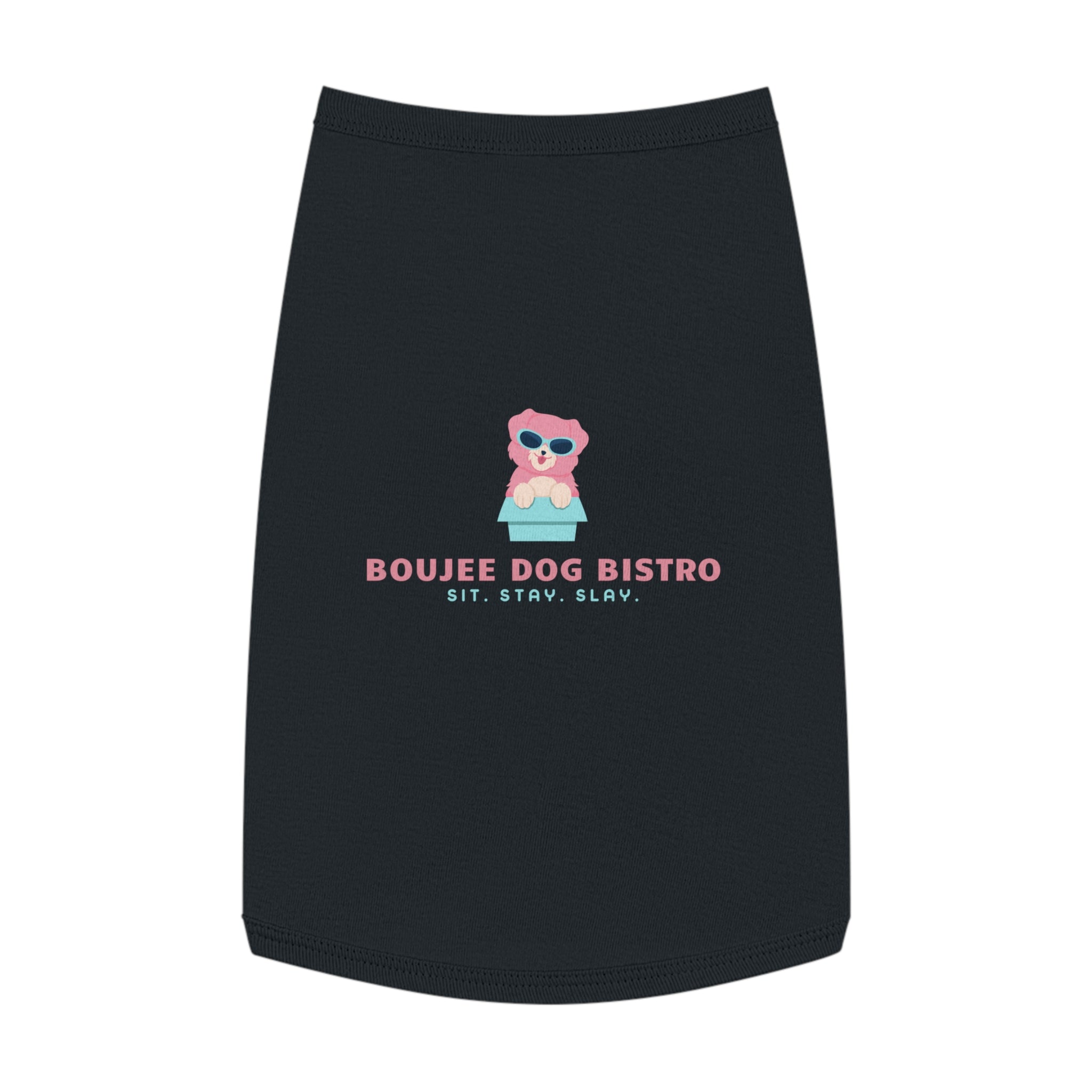 Trendy Pet Tank Top - Boujee Dog Bistro Design, Perfect for Dog Lovers, Stylish Pet Apparel, Funny Dog Gifts, Comfortable Wear for Pets