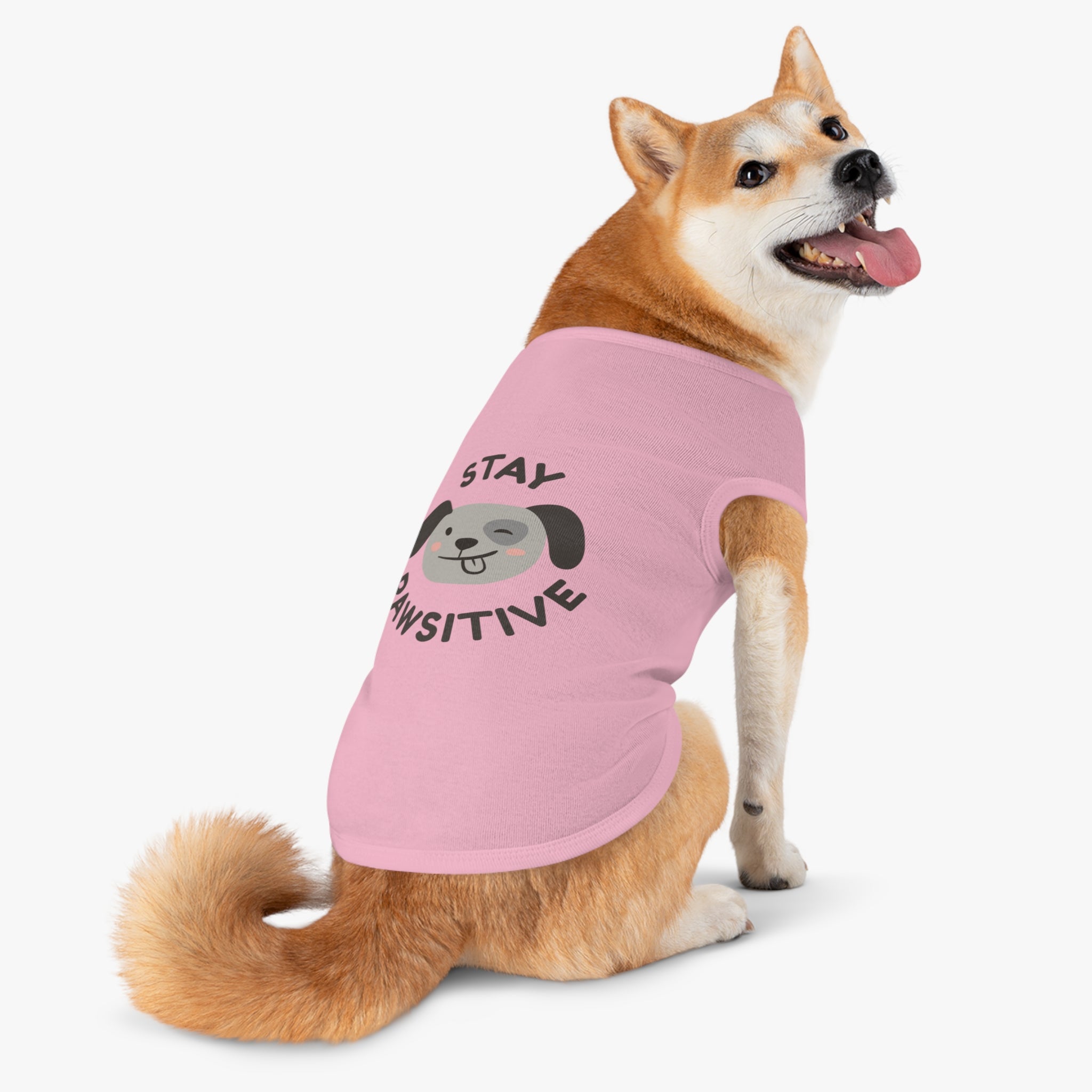 Pawsitive Pet Tank Top for Happy Dogs, Cute Dog Apparel, Summer Pet Fashion, Dog Lover Gift, Pet Birthday Outfit