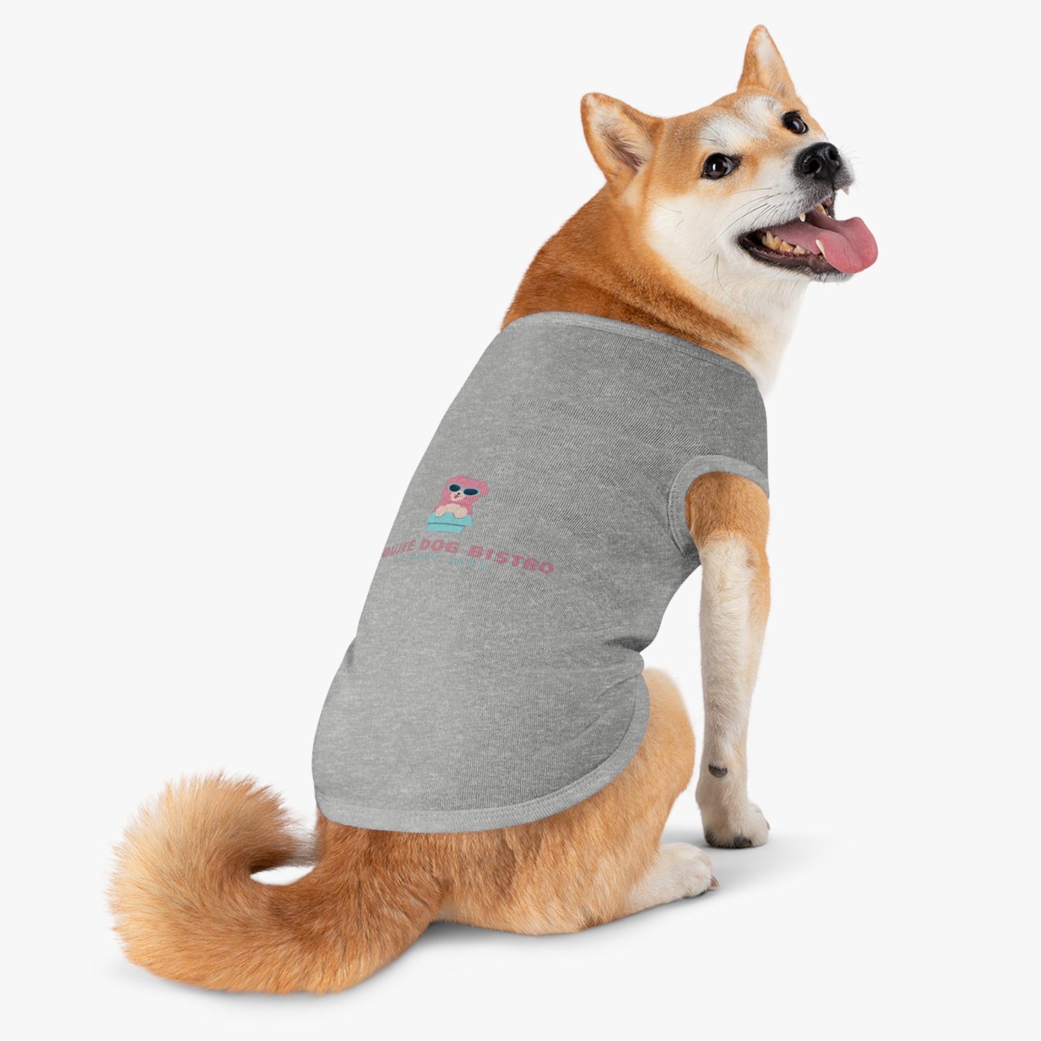 Trendy Pet Tank Top - Boujee Dog Bistro Design, Perfect for Dog Lovers, Stylish Pet Apparel, Funny Dog Gifts, Comfortable Wear for Pets
