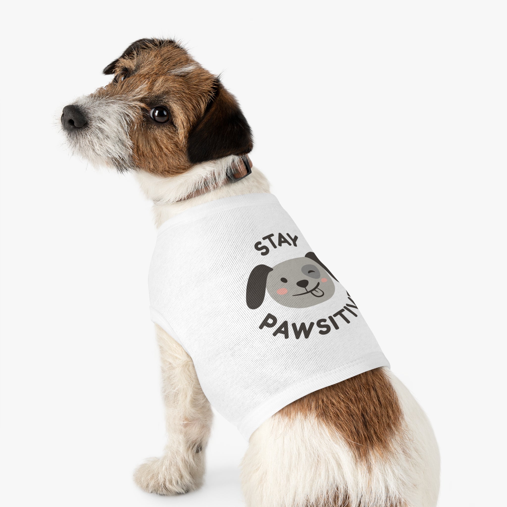 Pawsitive Pet Tank Top for Happy Dogs, Cute Dog Apparel, Summer Pet Fashion, Dog Lover Gift, Pet Birthday Outfit