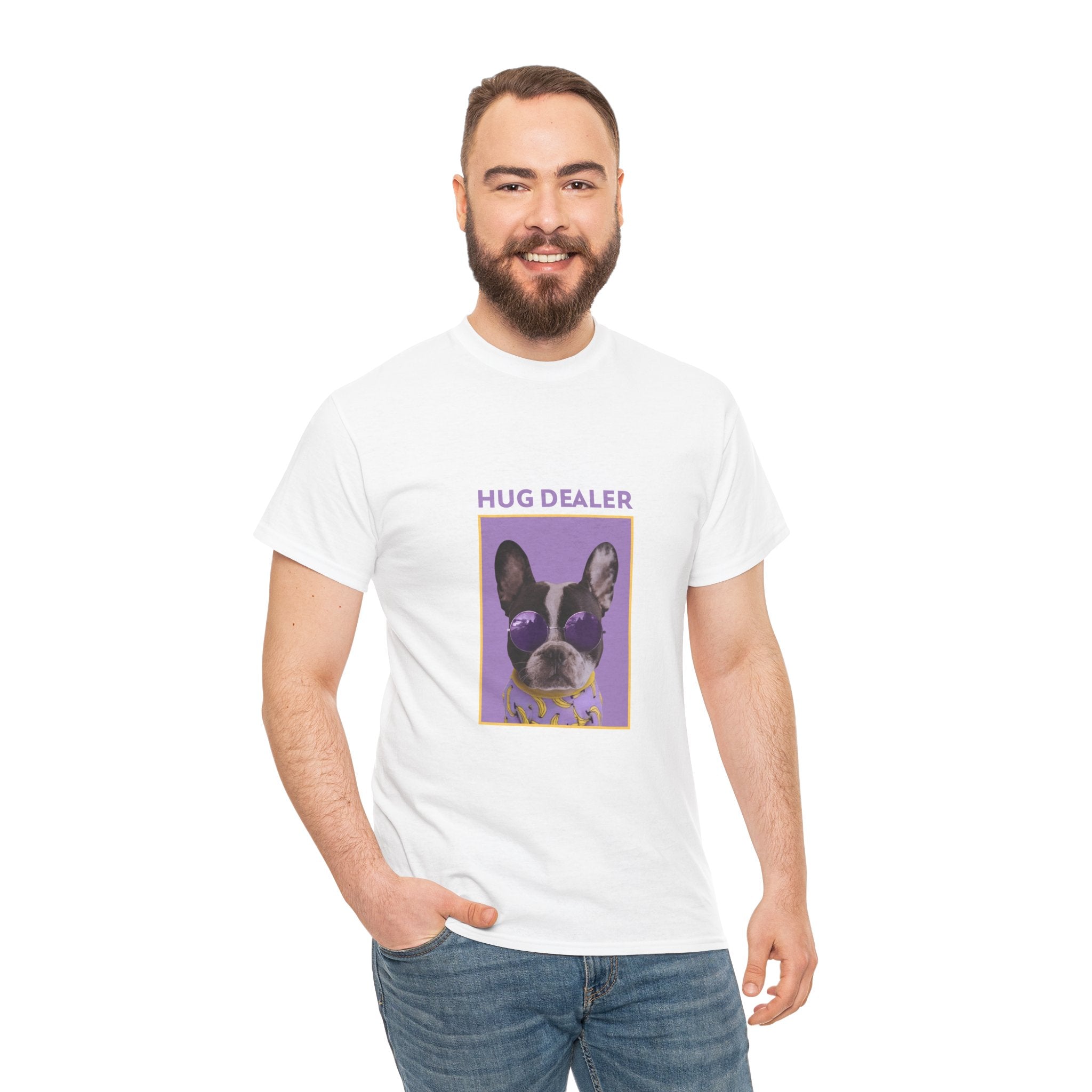 Hug Dealer Tee - Funny Pet Lover Shirt, Dog Mom Gift, Unisex T-Shirt for Animal Enthusiasts, Cute Animal Apparel, Gift for Pet Owners
