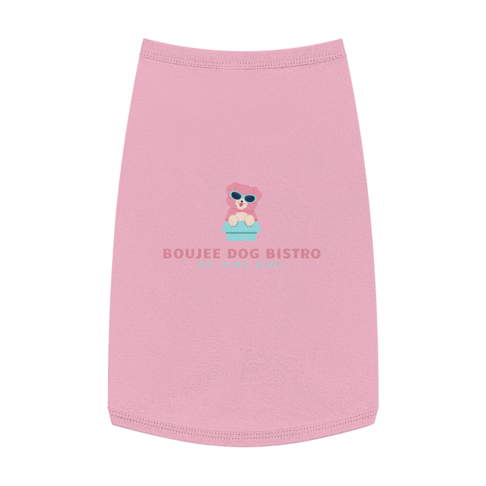 Trendy Pet Tank Top - Boujee Dog Bistro Design, Perfect for Dog Lovers, Stylish Pet Apparel, Funny Dog Gifts, Comfortable Wear for Pets
