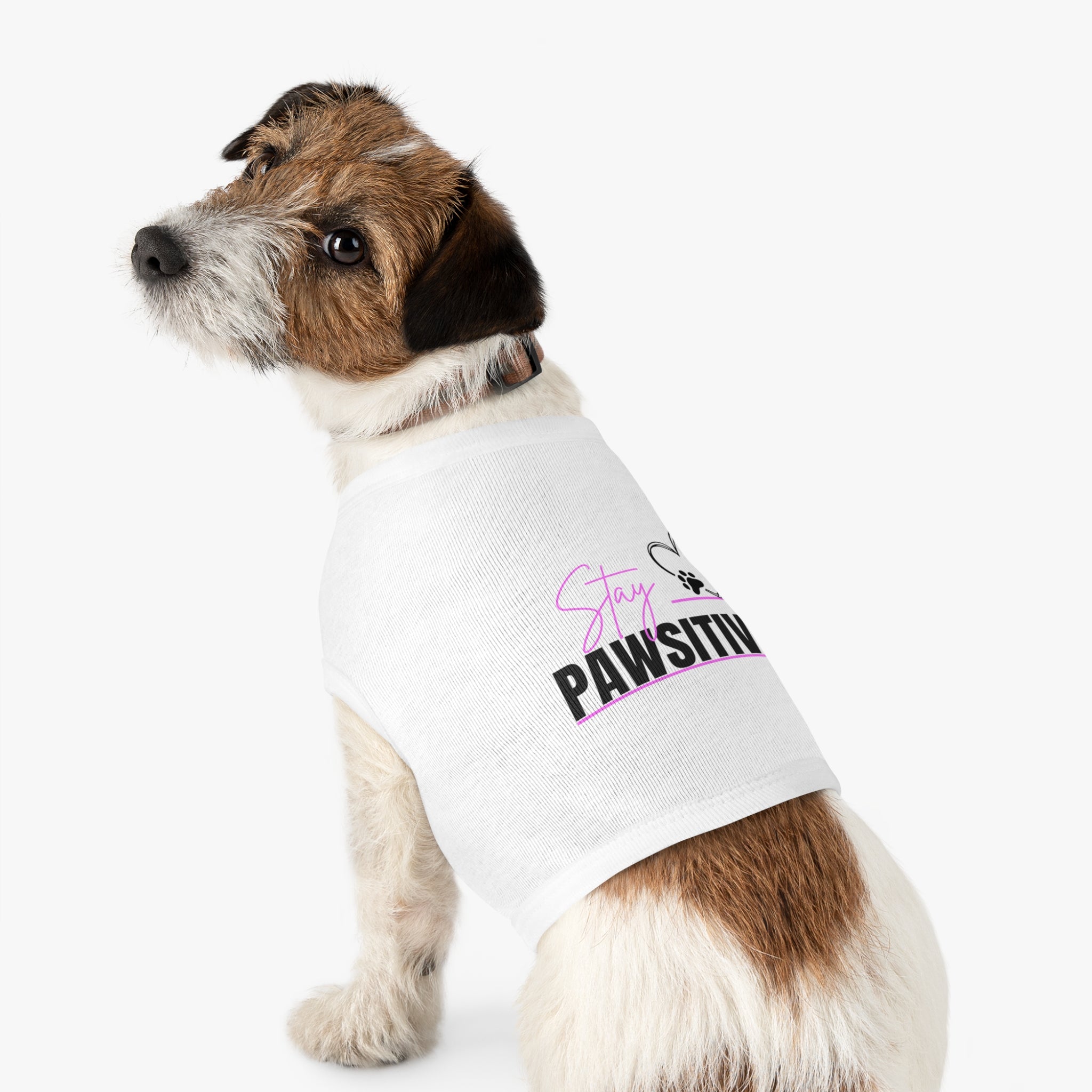 Paw-sitive Pet Tank Top for Dogs, Cute Dog Apparel, Summer Pet Clothing, Dog Lover Gift, Inspirational Pet Outfit