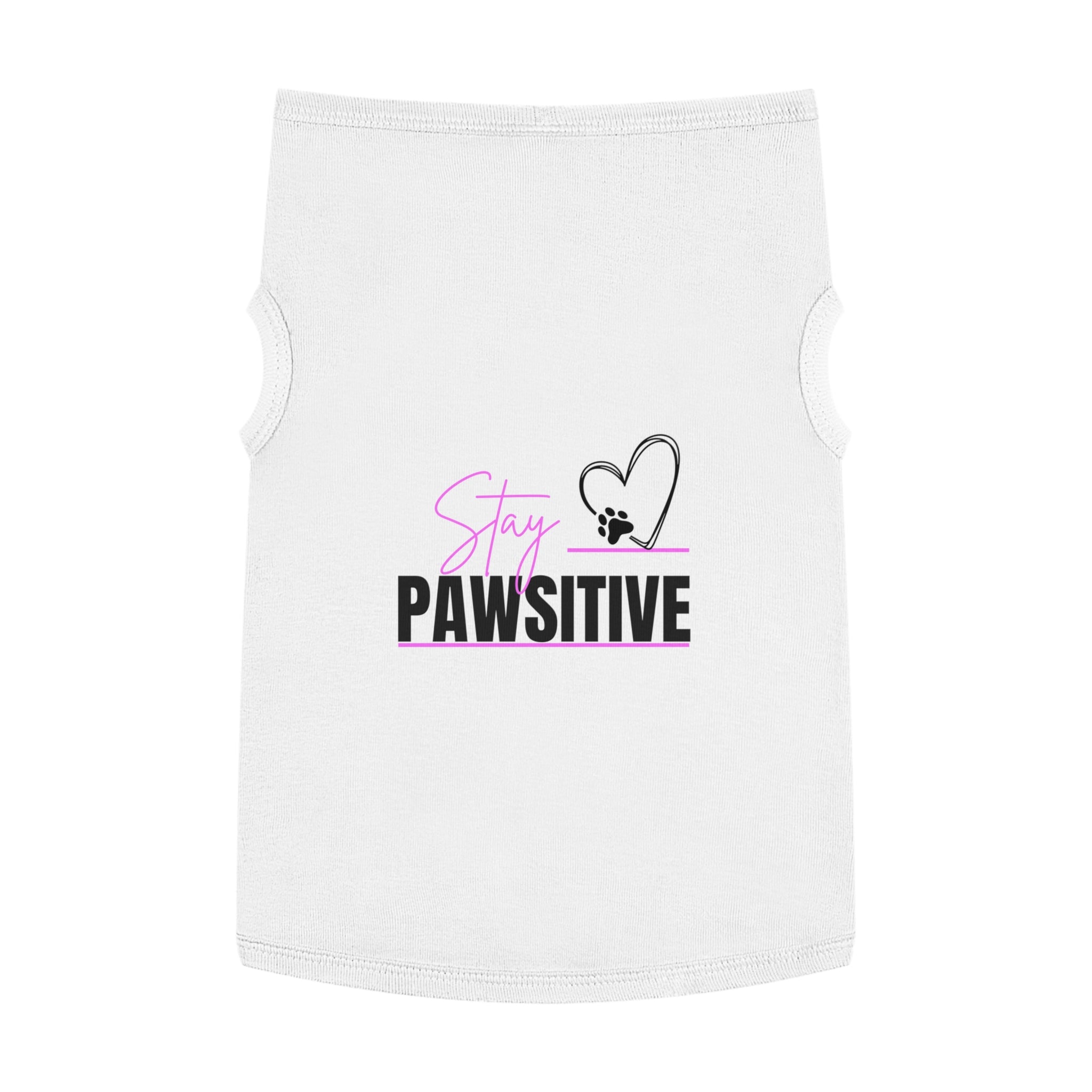Paw-sitive Pet Tank Top for Dogs, Cute Dog Apparel, Summer Pet Clothing, Dog Lover Gift, Inspirational Pet Outfit