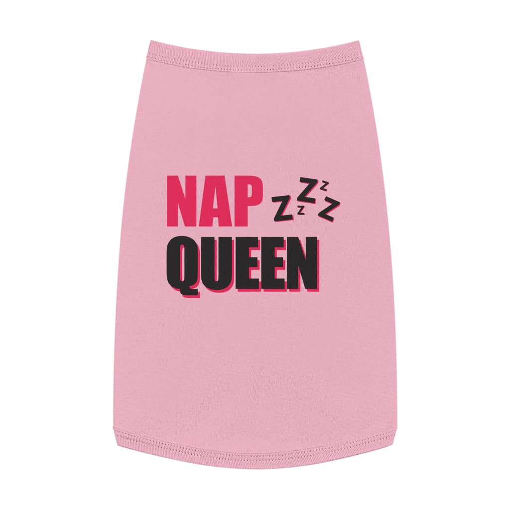 Nap Queen Pet Tank Top, Cute Dog Tee, Pet Apparel, Funny Puppy Shirt, Gift for Dog Lovers, Summer Dogwear, Sassy Dog Clothing
