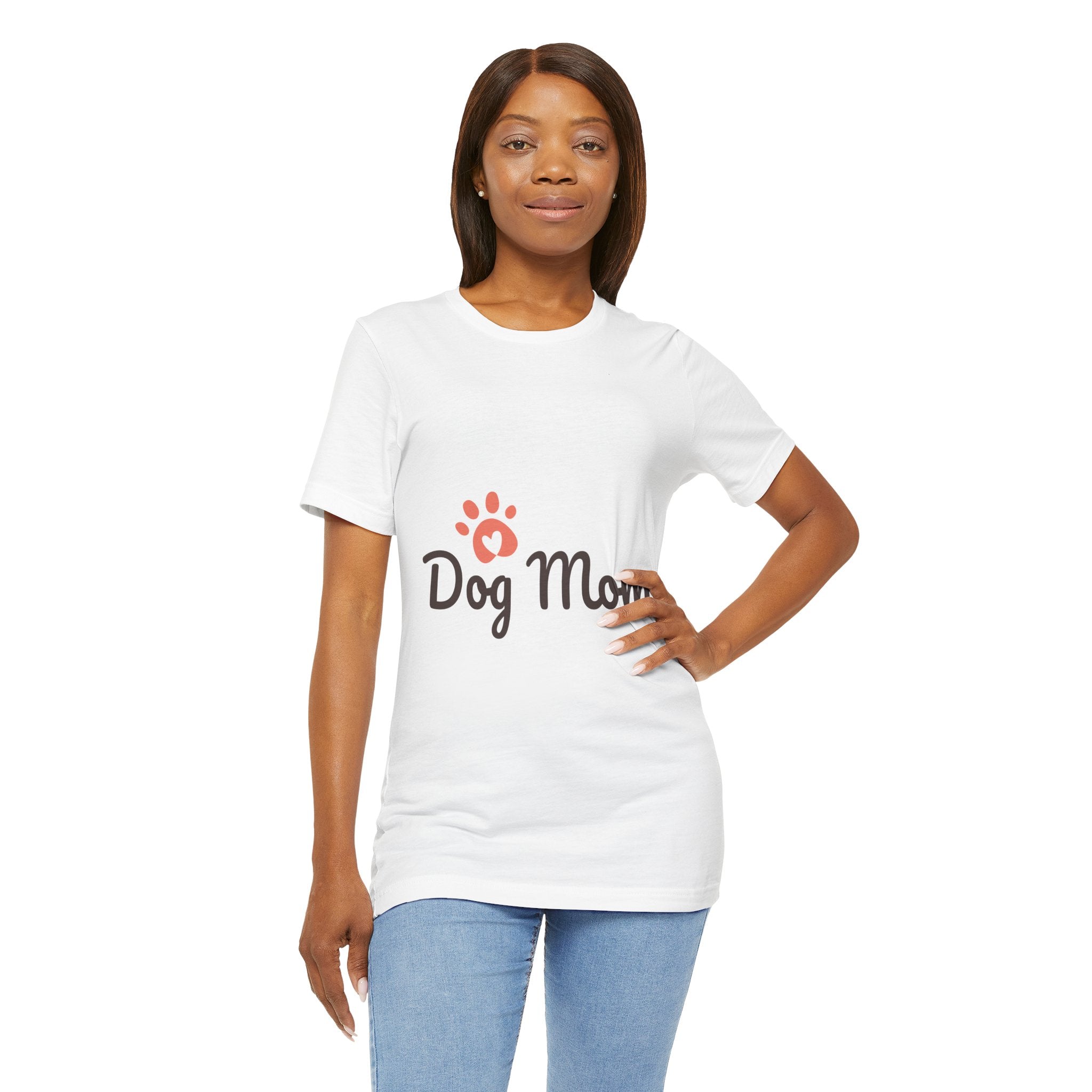 Dog Mom Unisex Jersey Tee, Cute Pet Lover Shirt, Gift for Dog Lovers, Animal Parent Apparel, Casual T-Shirt for Dog Owners