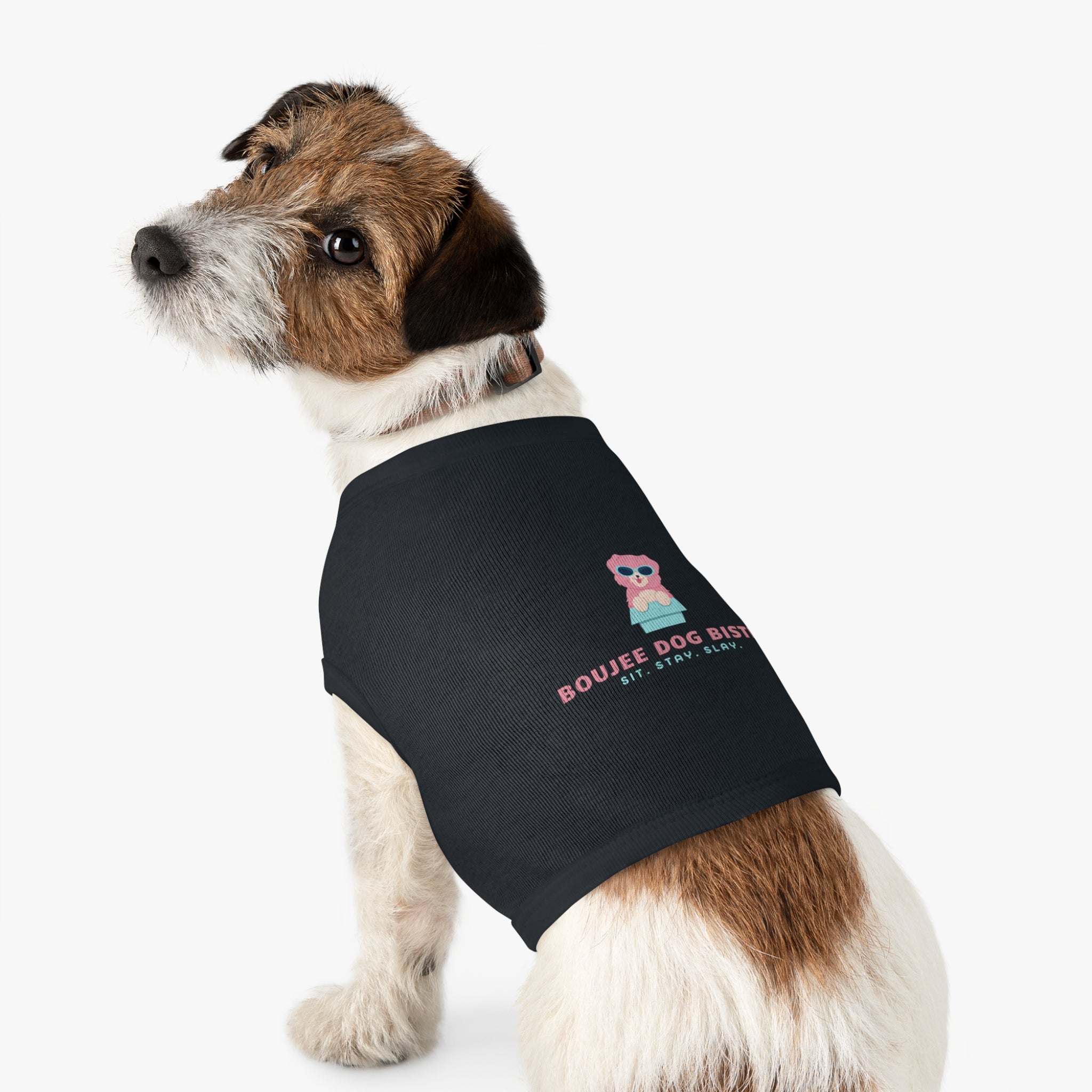Trendy Pet Tank Top - Boujee Dog Bistro Design, Perfect for Dog Lovers, Stylish Pet Apparel, Funny Dog Gifts, Comfortable Wear for Pets