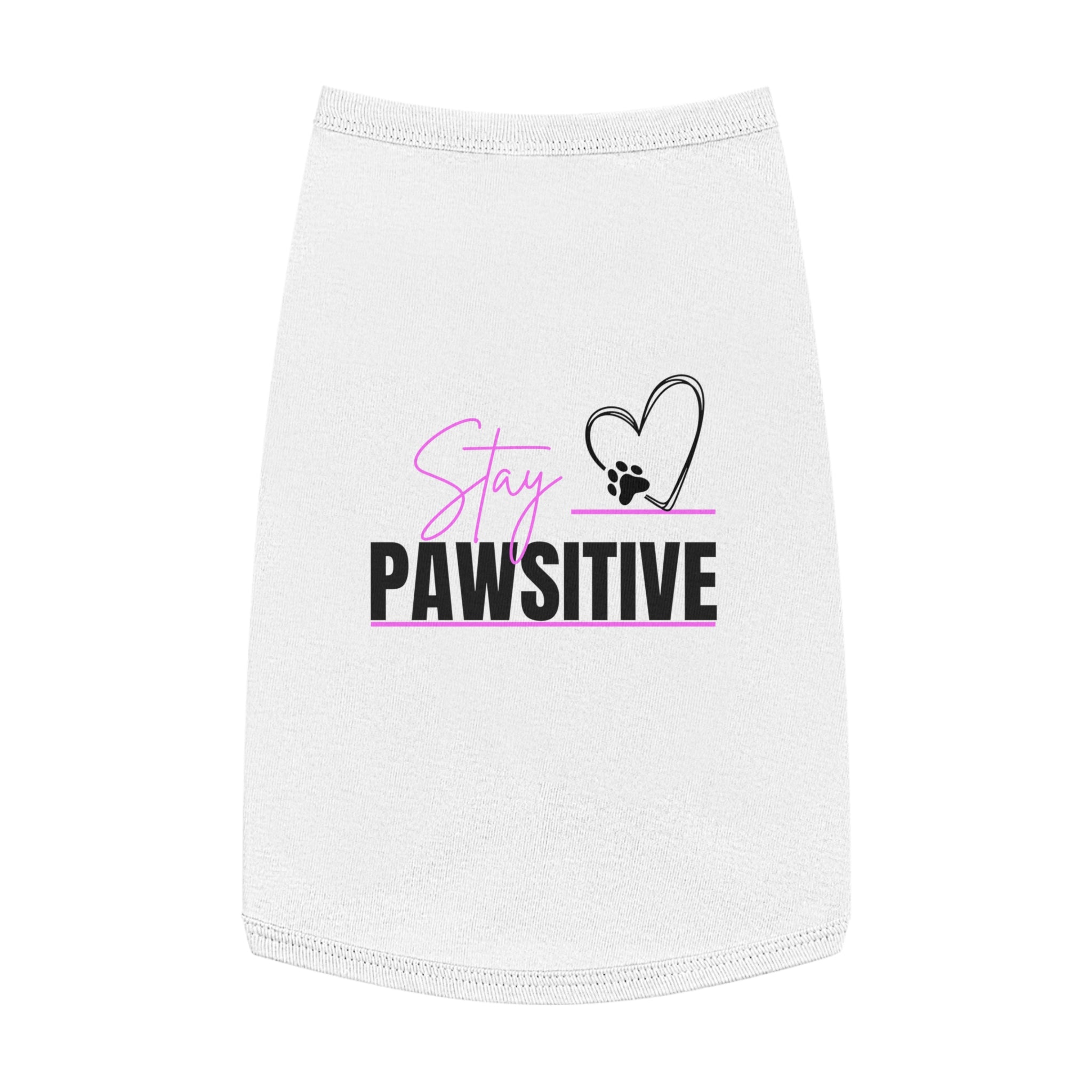 Paw-sitive Pet Tank Top for Dogs, Cute Dog Apparel, Summer Pet Clothing, Dog Lover Gift, Inspirational Pet Outfit