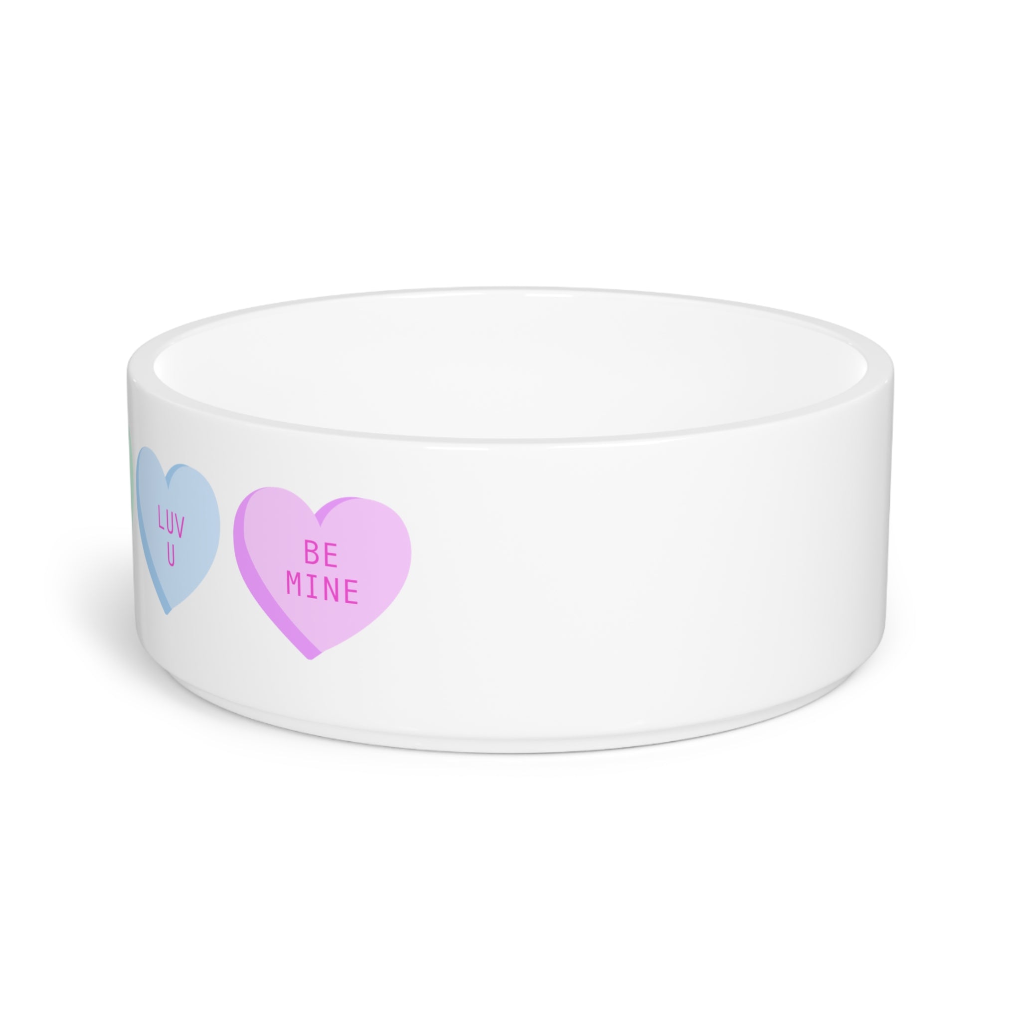 Cute Heart Pet Bowl - Love-themed Dog Dish, Valentine's Gift for Pets, Colorful Pet Feeder, Adorable Cat Bowl, Heart Pattern Pet Dish
