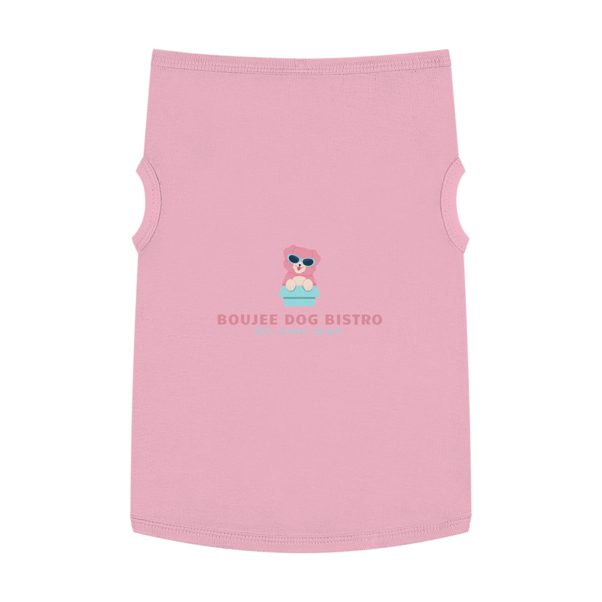 Trendy Pet Tank Top - Boujee Dog Bistro Design, Perfect for Dog Lovers, Stylish Pet Apparel, Funny Dog Gifts, Comfortable Wear for Pets