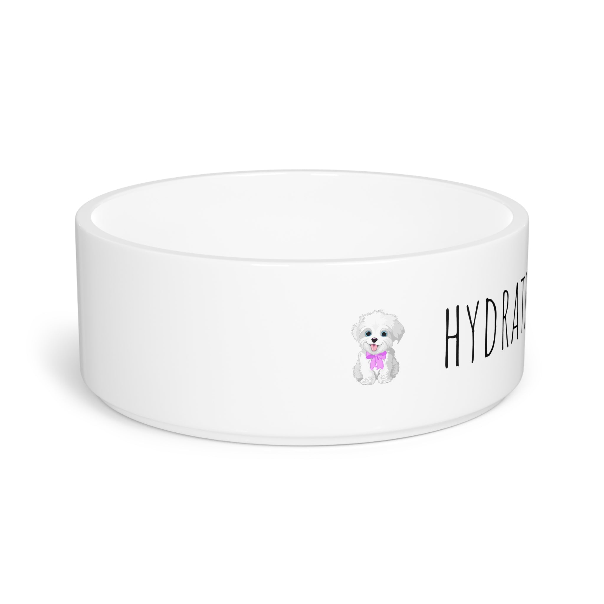 Cute “Hydrate & Elevate” Pet Bowl, Personalized Pet Feed Dish, Dog & Cat Gift, Pet Supplies, Animal Lover Decor, Cute Pet Bowl