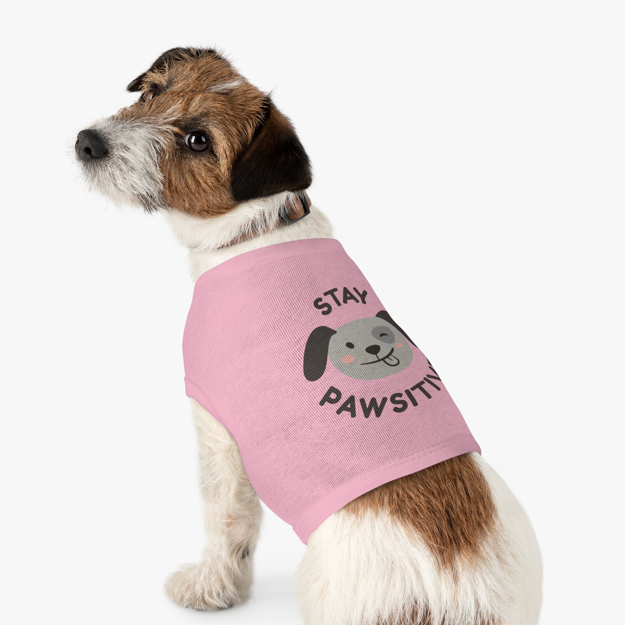 Pawsitive Pet Tank Top for Happy Dogs, Cute Dog Apparel, Summer Pet Fashion, Dog Lover Gift, Pet Birthday Outfit