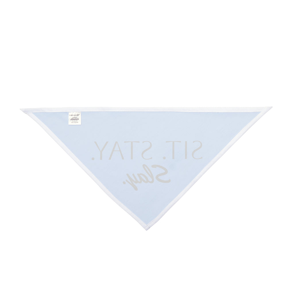 Blue “Sit Stay Slay” Dog Bandana