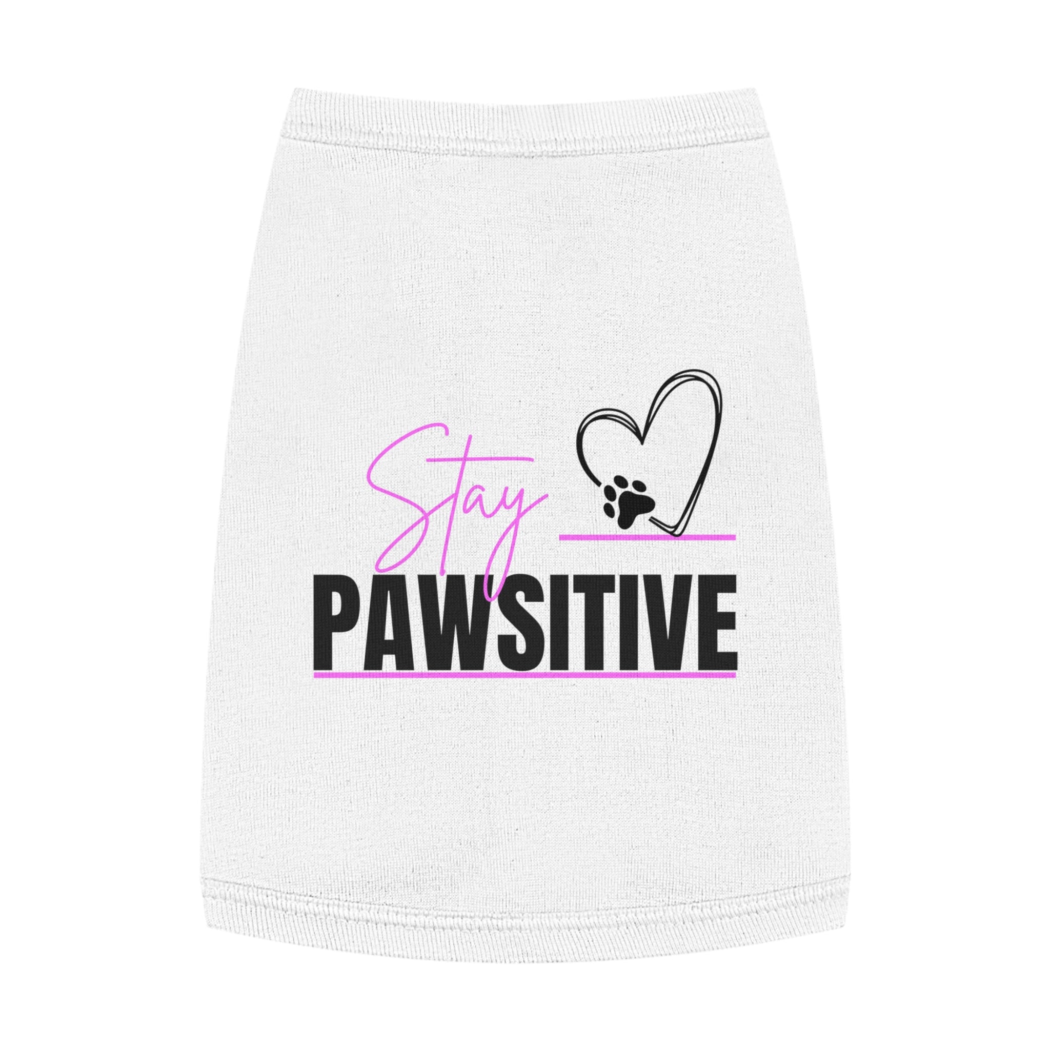 Paw-sitive Pet Tank Top for Dogs, Cute Dog Apparel, Summer Pet Clothing, Dog Lover Gift, Inspirational Pet Outfit