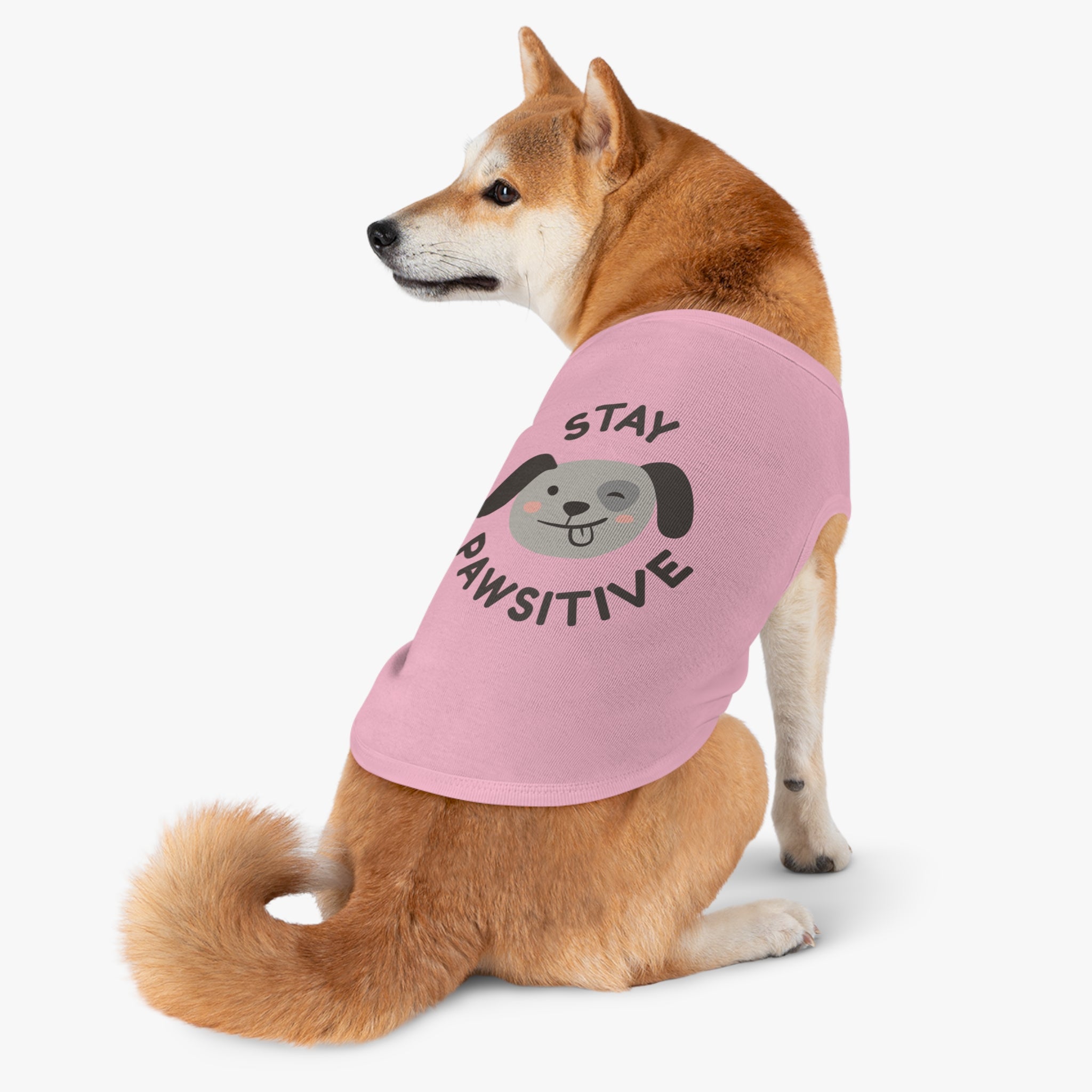 Pawsitive Pet Tank Top for Happy Dogs, Cute Dog Apparel, Summer Pet Fashion, Dog Lover Gift, Pet Birthday Outfit