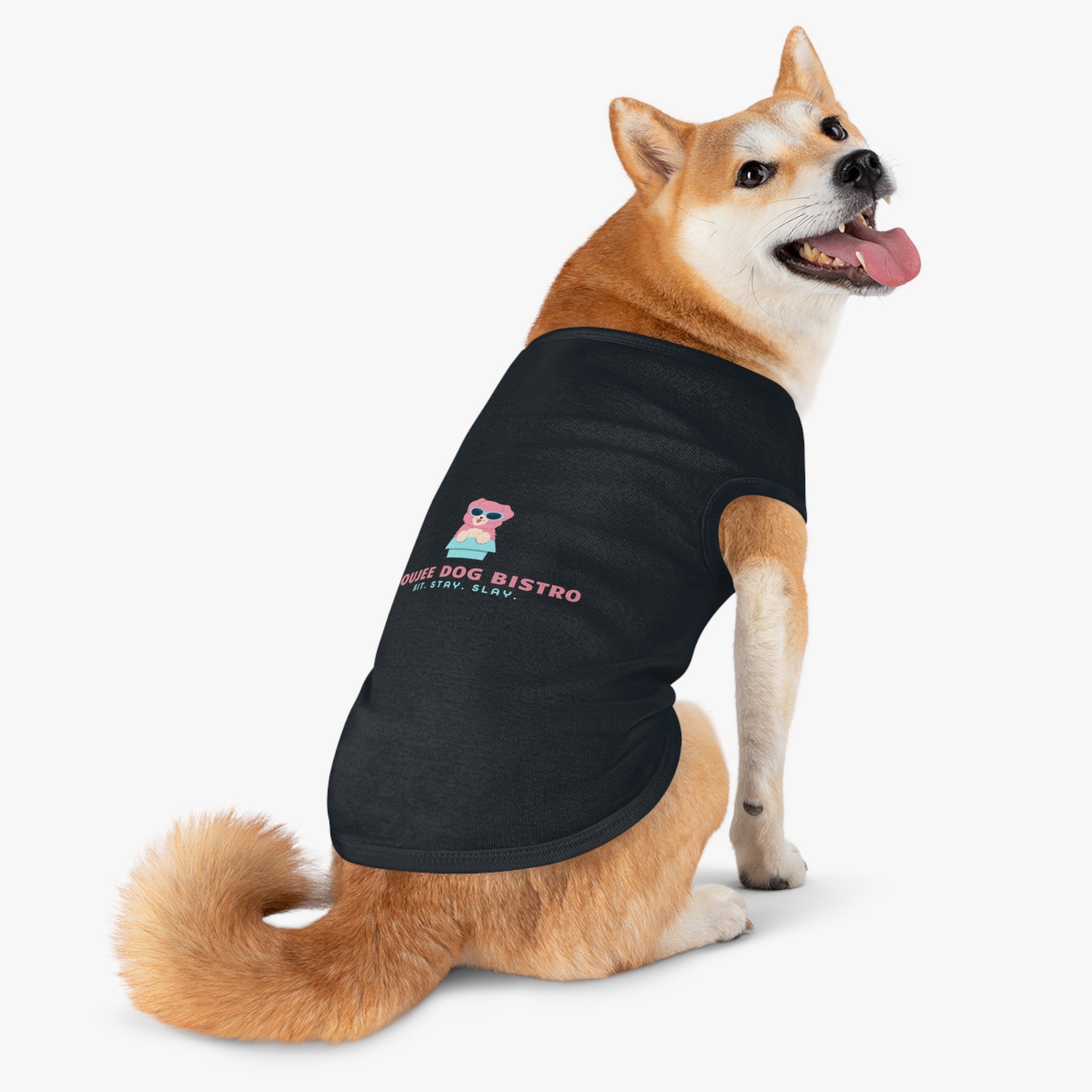 Trendy Pet Tank Top - Boujee Dog Bistro Design, Perfect for Dog Lovers, Stylish Pet Apparel, Funny Dog Gifts, Comfortable Wear for Pets