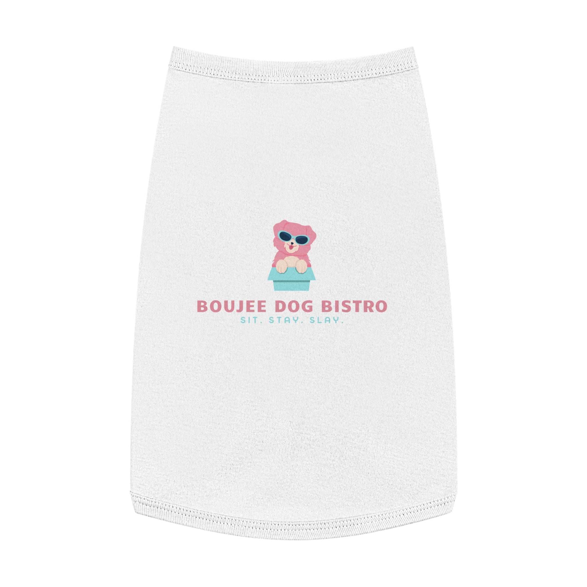 Trendy Pet Tank Top - Boujee Dog Bistro Design, Perfect for Dog Lovers, Stylish Pet Apparel, Funny Dog Gifts, Comfortable Wear for Pets