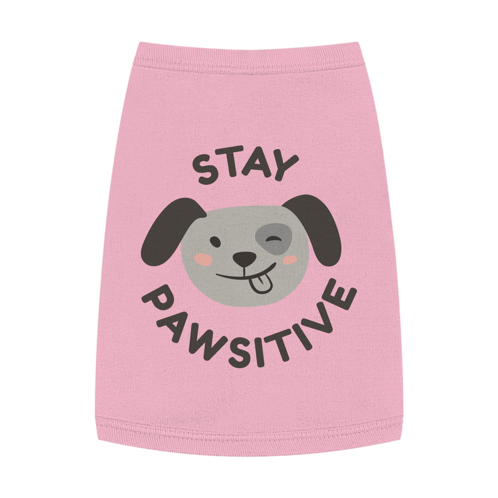 Pawsitive Pet Tank Top for Happy Dogs, Cute Dog Apparel, Summer Pet Fashion, Dog Lover Gift, Pet Birthday Outfit