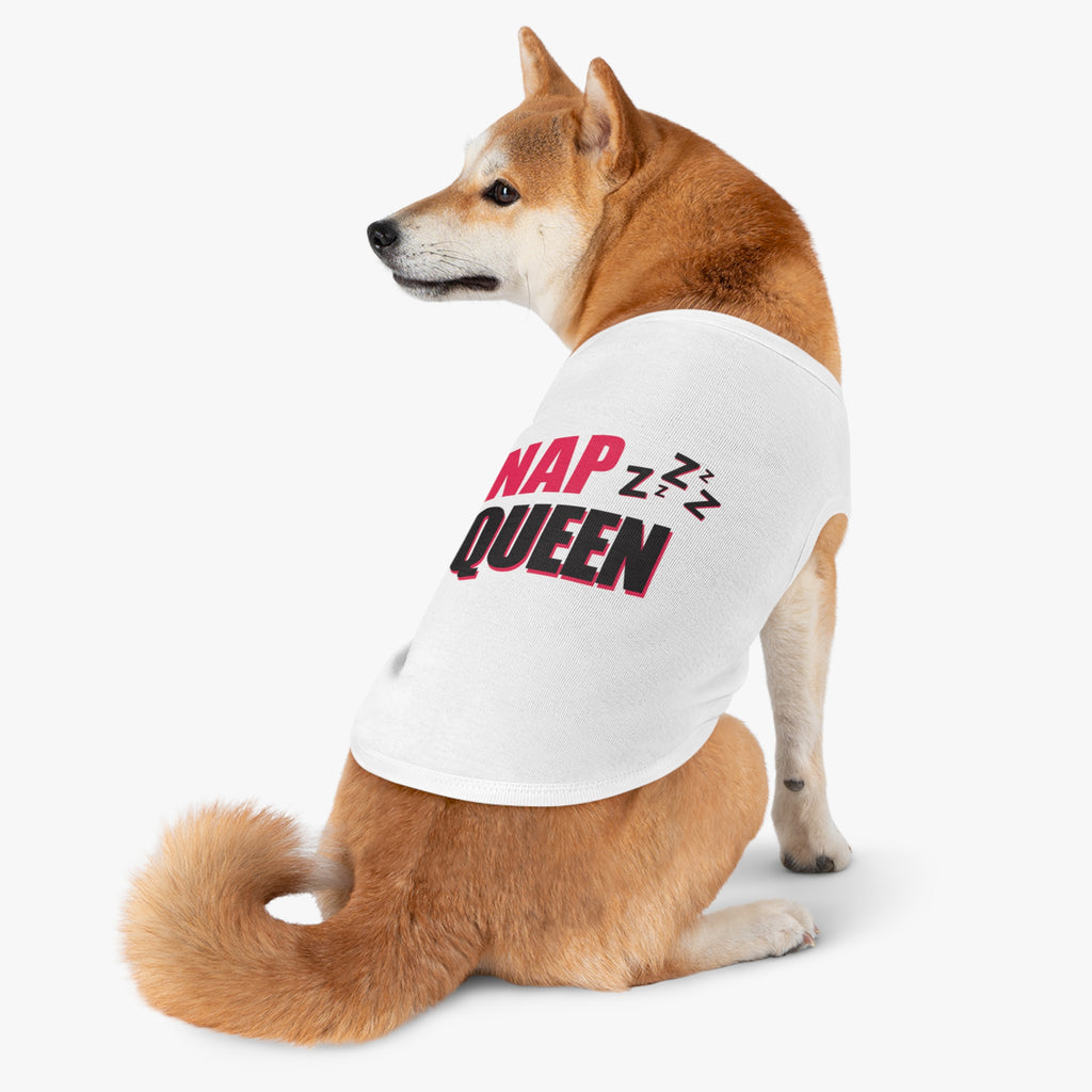 Nap Queen Pet Tank Top, Cute Dog Tee, Pet Apparel, Funny Puppy Shirt, Gift for Dog Lovers, Summer Dogwear, Sassy Dog Clothing