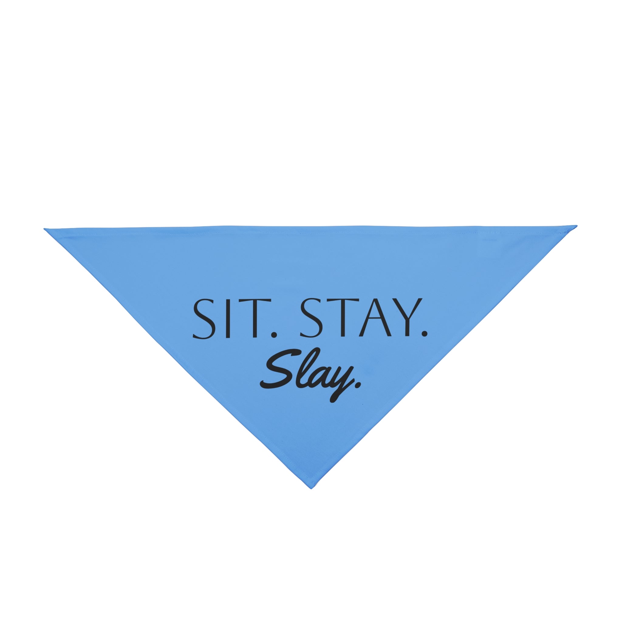 Blue “Sit Stay Slay” Dog Bandana