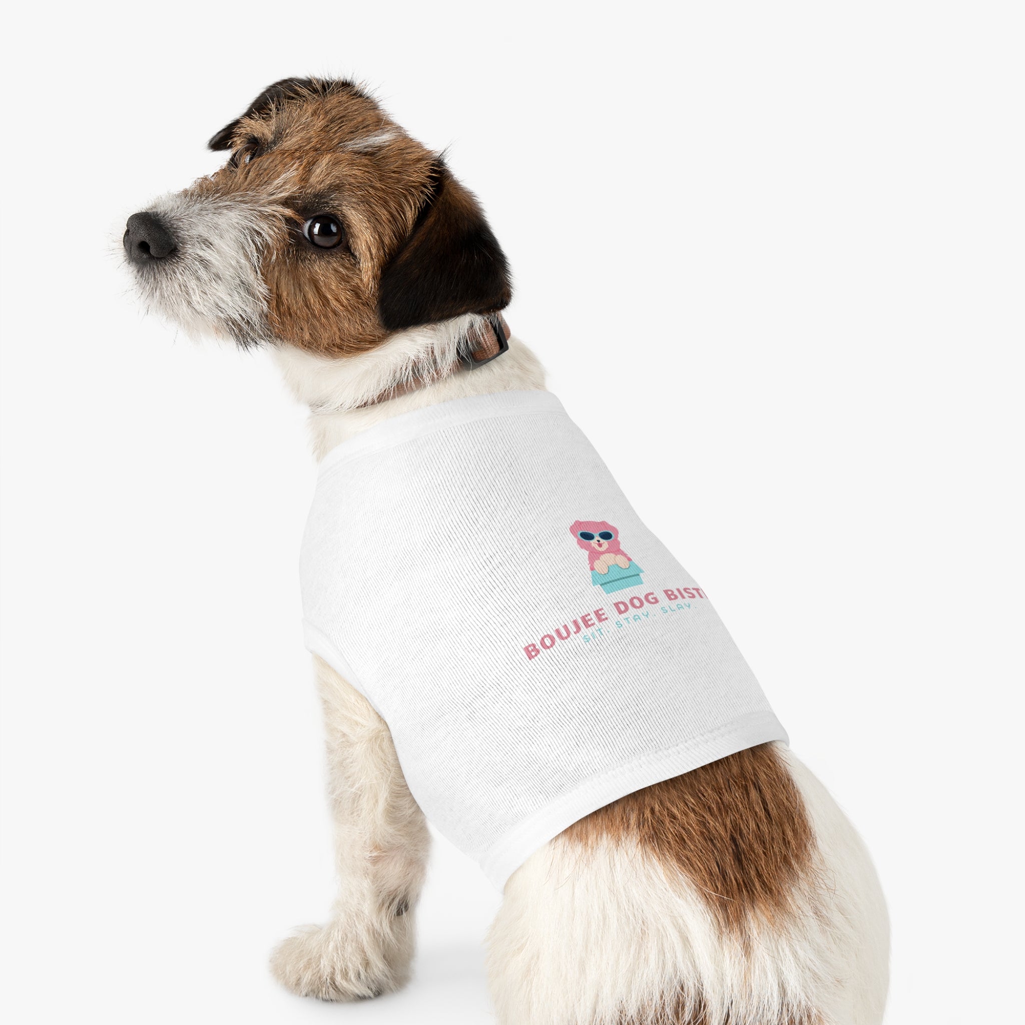 Trendy Pet Tank Top - Boujee Dog Bistro Design, Perfect for Dog Lovers, Stylish Pet Apparel, Funny Dog Gifts, Comfortable Wear for Pets
