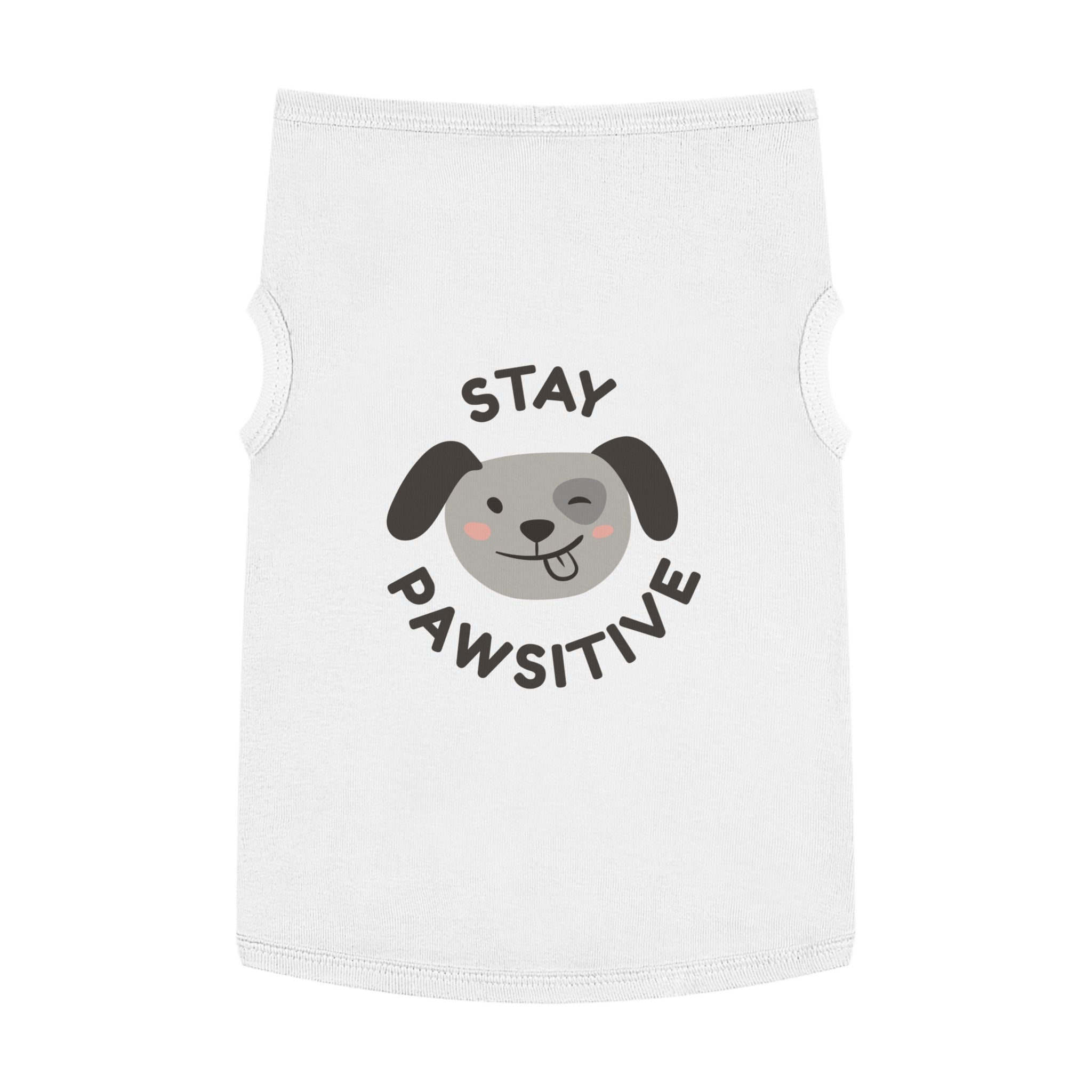 Pawsitive Pet Tank Top for Happy Dogs, Cute Dog Apparel, Summer Pet Fashion, Dog Lover Gift, Pet Birthday Outfit