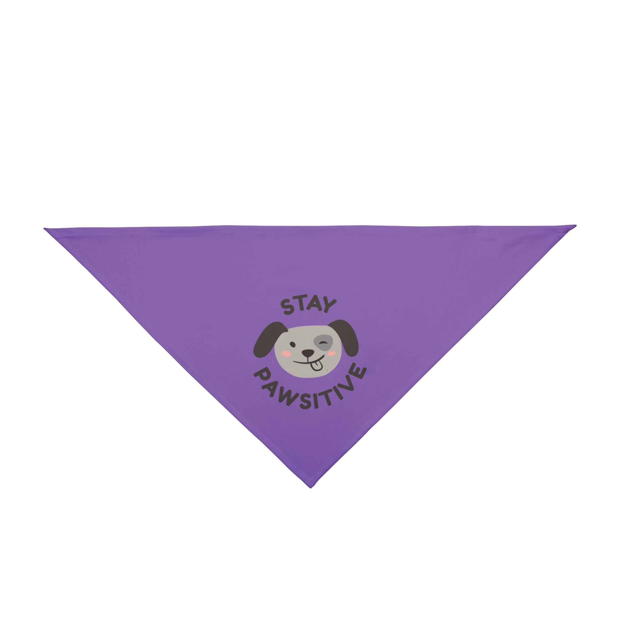 Stay Pawsitive Pet Bandana, Cute Dog Scarf for Small Pets, Puppy Fashion Accessory, Dog Lover Gift, Adjustable Pet Apparel